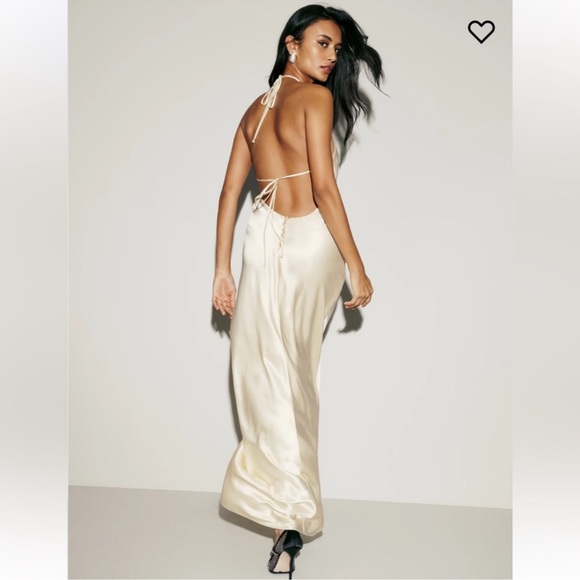 NWT Reformation Jeany Silk Dress - Fior Di Latte - Size Medium - Picture 2 of 9